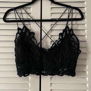 Free People Adella style black bralette.